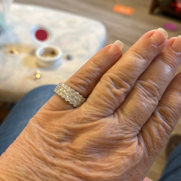 Sparkle galore, you’ll see this ring enter room first, so sparkly, 27 moissanite - Picture 7 of 7